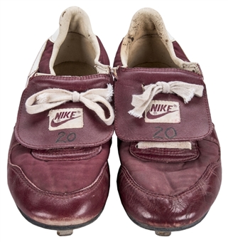 1985 Mike Schmidt Game Used and Signed Nike Cleats (JT Sports & Beckett)